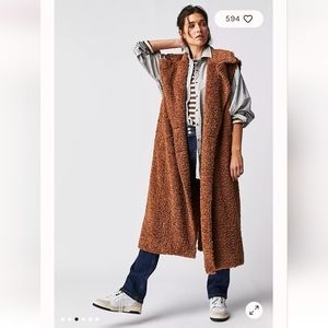 #220- Free People Cozy Time Longline Vest
